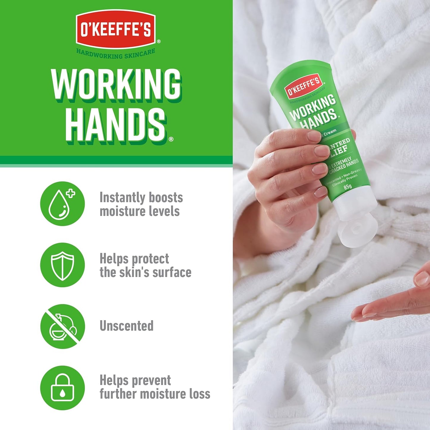 O'Keeffe'S Working Hands Overnight 80 Ml & Working Hands 80 Ml (Doppelpack — Hände) Verpackung Kann Variieren