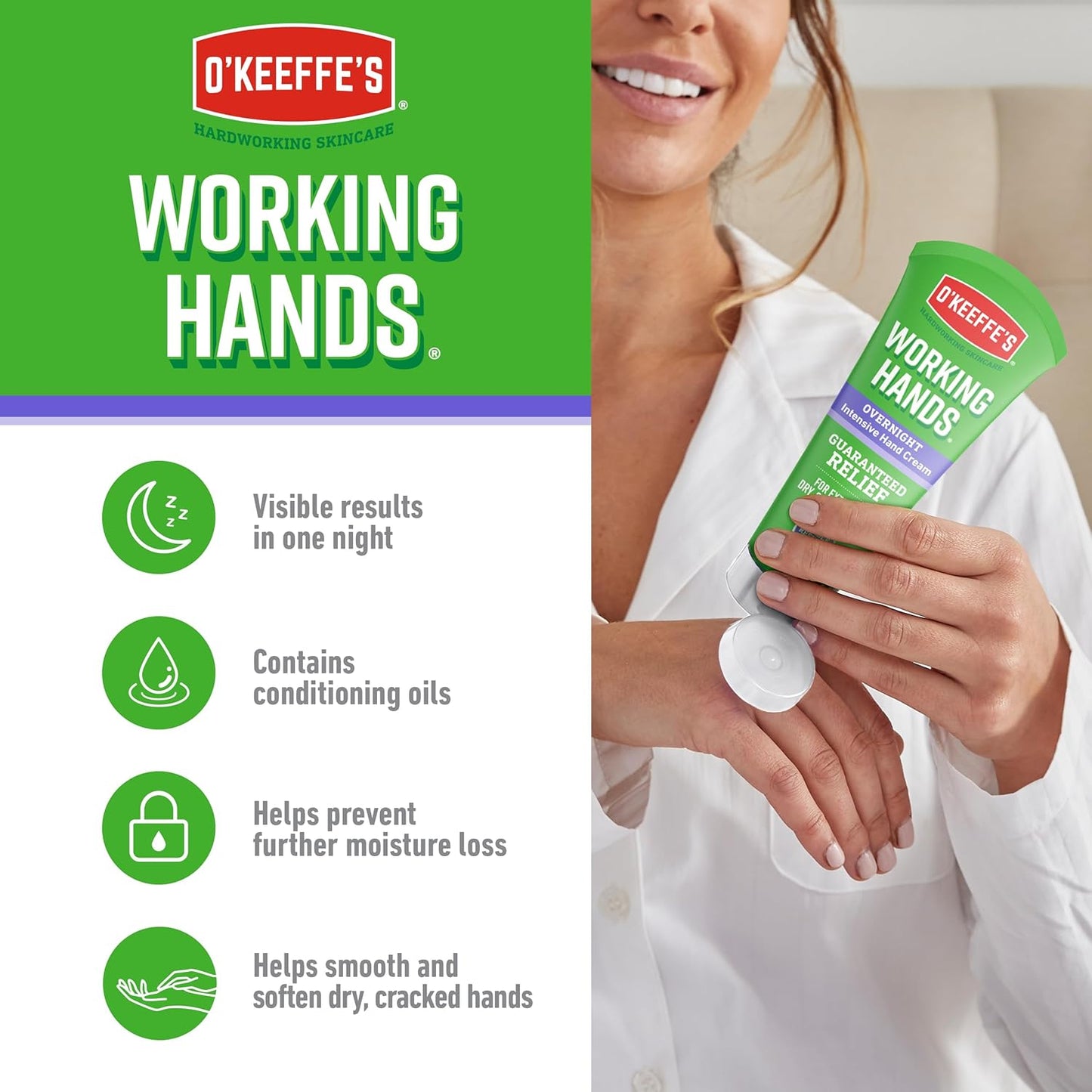 O'Keeffe'S Working Hands Overnight 80 Ml & Working Hands 80 Ml (Doppelpack — Hände) Verpackung Kann Variieren