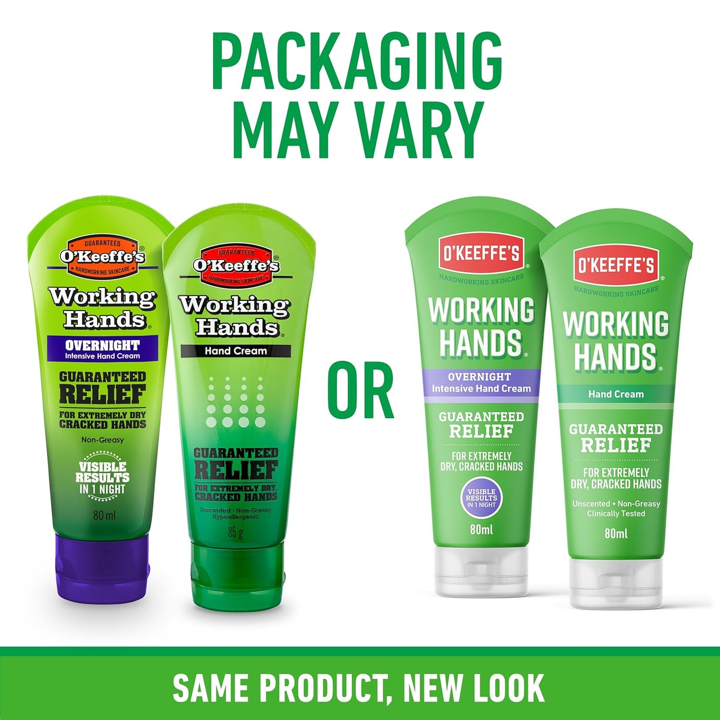 O'Keeffe'S Working Hands Overnight 80 Ml & Working Hands 80 Ml (Doppelpack — Hände) Verpackung Kann Variieren