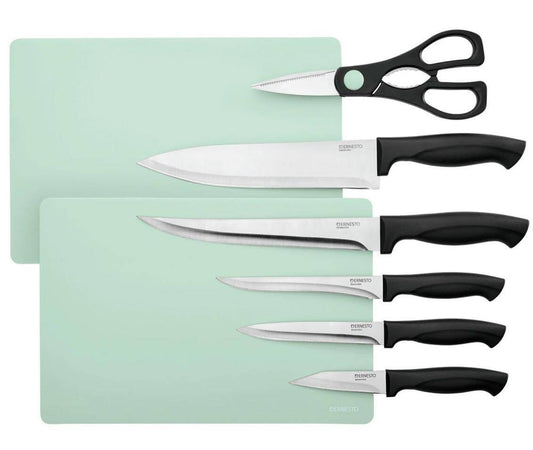 Messerset Küchenmesser Messer Edelstahl 8-Teilig Set Schere Wetzstab Wahlbar