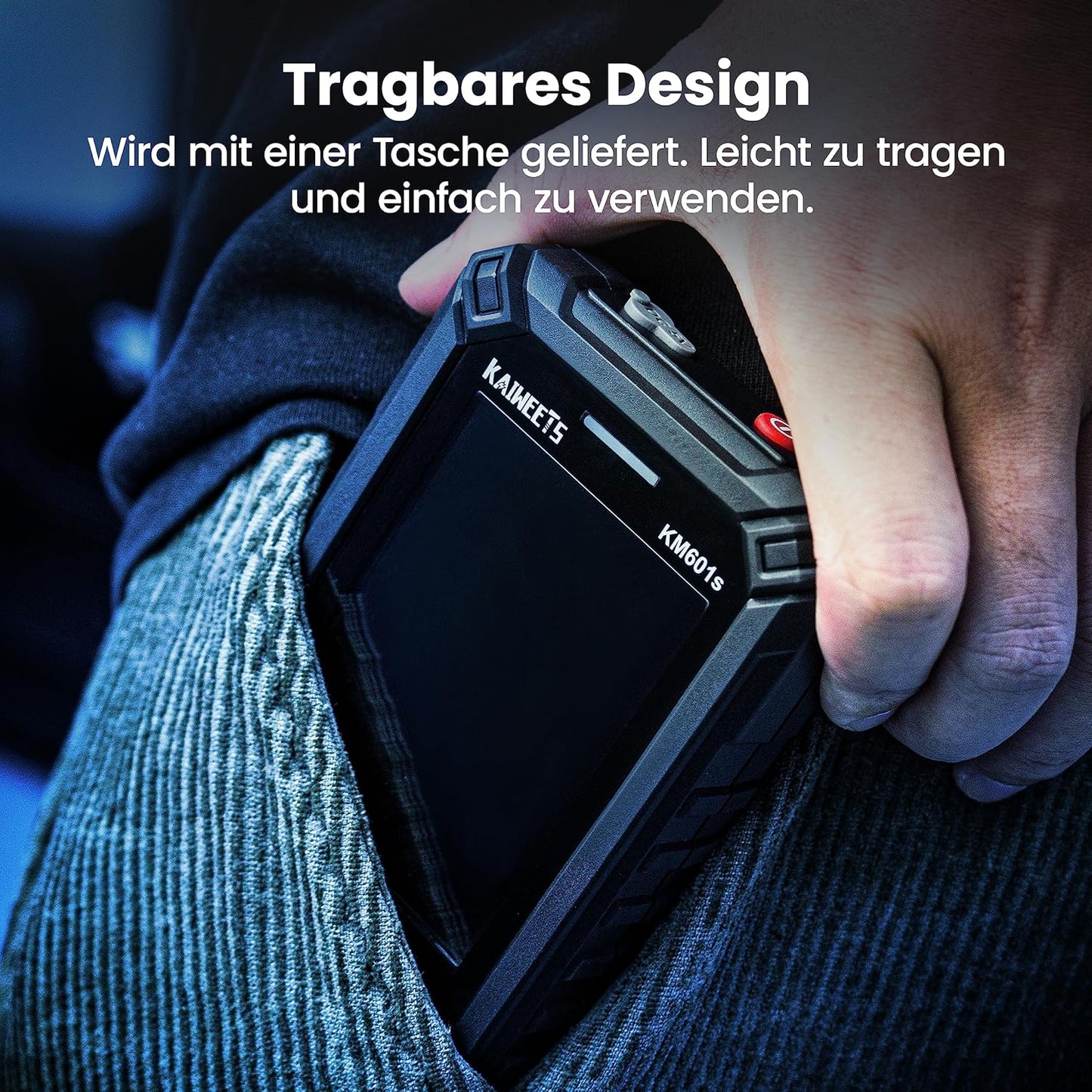 KAIWEETS Multimeter Mit 10000 Zählungen, Wiederaufladbares Digitalmultimeter Mit True RMS Auto-Range, Intelligentes Strommessgerät Misst Spannung, Strom, Widerstand, Durchgang, Frequenz KM601S
