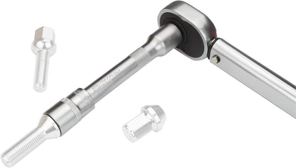 HASKYY Drehmomentschlüssel 28-210 Nm 1/2" Radschrauben-Radmuttern-Schraubenschlüssel Inkl. Verlängerung & Radschrauben-Stecknüsse 17Mm-19Mm-21Mm